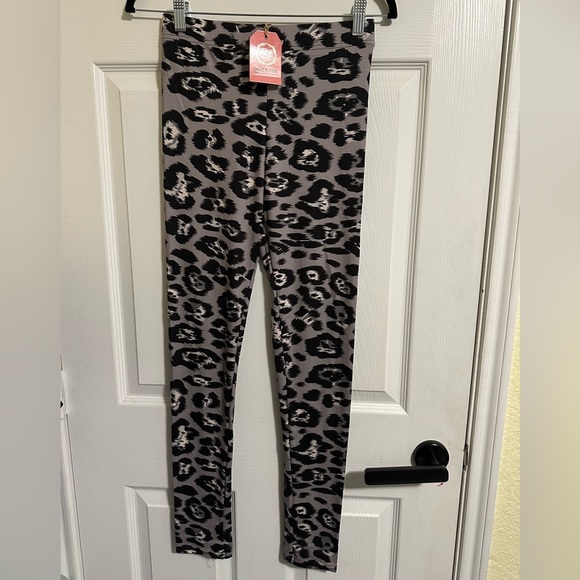 Grace & Emma NWT One Size Leopard Print Leggings - Picture 1 of 3